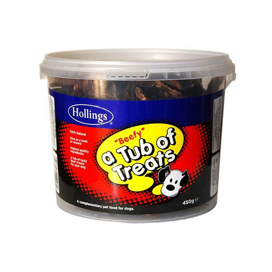 Hollings - Beef Tub Of Dog Treats (450g) (May Vary) - May Vary