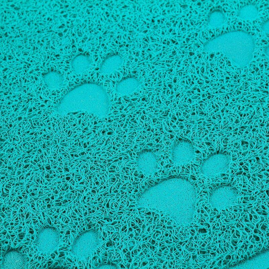 Litzee - Pet Feeding Mat,Food Bowl Placemat, Waterproof and Non-slip Square Pet Mat, pvc Non-Slip Square, 30 x 40 cm (blue)
