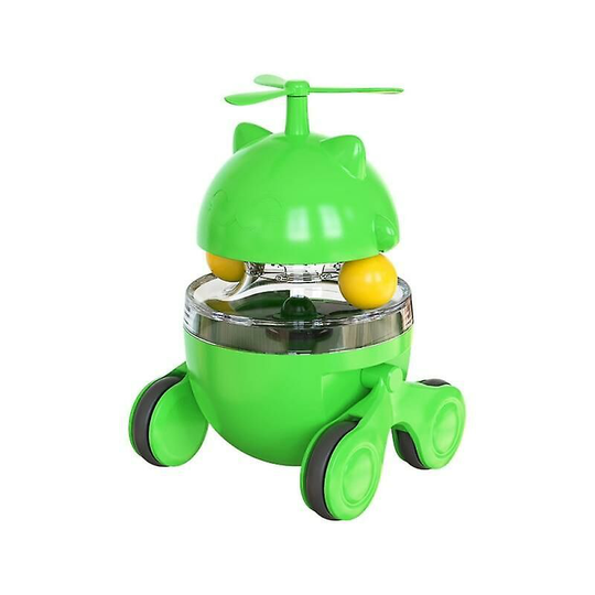 Father's Day Thsinde Funny Tumbler Cat Toy Educational Leaking Food Ball Pet Dog Cats Interactive Cat Toys(green)