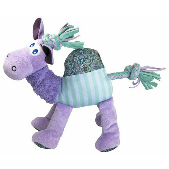 Knots Carnival Camel Plush Dog Toy (8.26cm x 24.7cm x 29.2cm) (Purple) - Purple - Kong