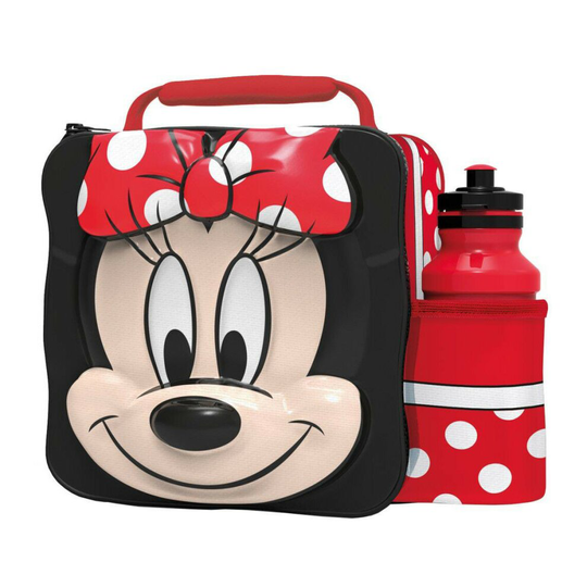 3D Minnie Mouse Lunch Bag with Bottle