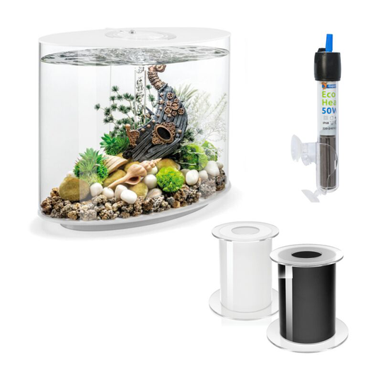 Biorb - Loop 30L White Aquarium With mcr Led Lighting and Heater Pack and 105 Stand