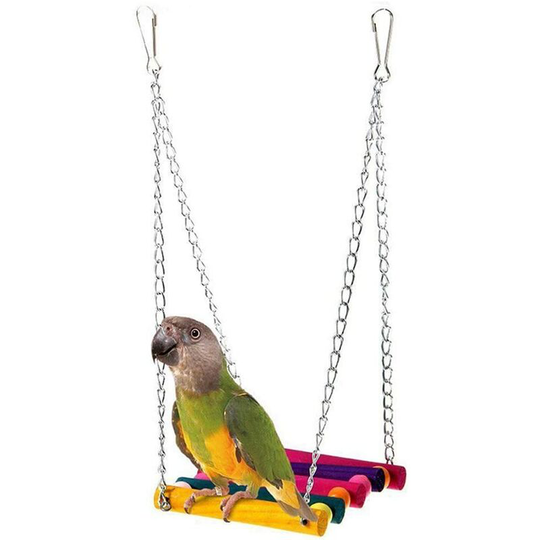 Colorful Swing Parrot Bird Toy Budgies Bite Toy Creative and Useful