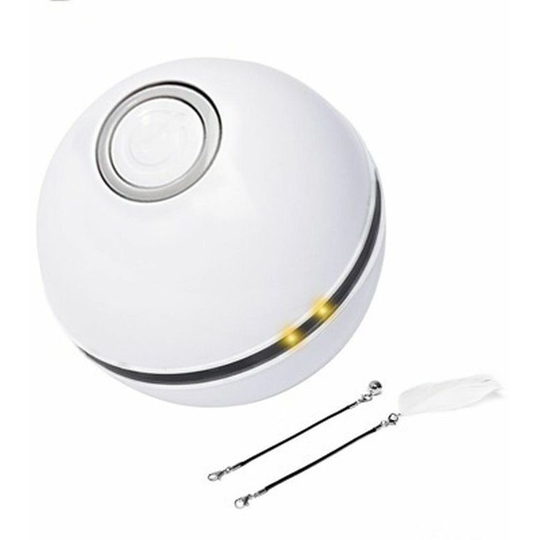 Cat Toy, Interactive Cats Balls with led lights, 360 degree automatic rotation and usb charging (2021 upgrade)