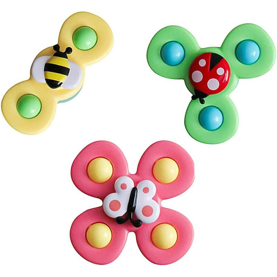Children Spinner Toys 3 PCS Suction Cup Top Toy Spinner Toys,Educational Toys for Children Baby