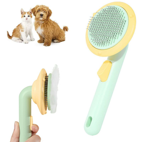 Slicker Brush Self-Cleaning Cat Brush for Dogs Cats