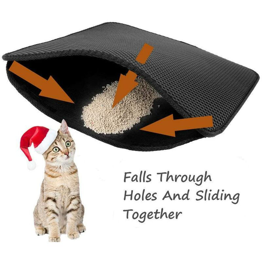 Litzee - Cat mat double structure litter litter mat underlay for litter