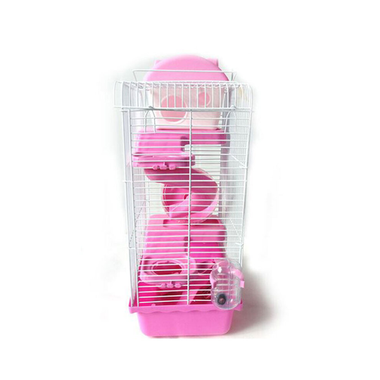 (Pink) 3 Tiers Storey Hamster Cage Gorgeous Castle