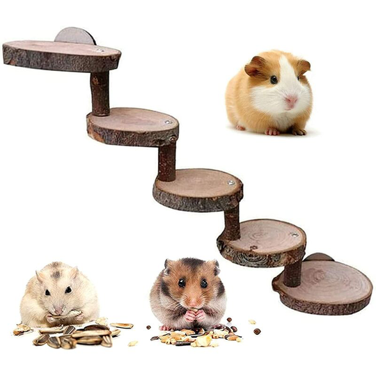 Heguyey - Hamster Climbing Toy Hamster Ladder Wooden Bridge Hamster Toy Hamster Stair Mouse for Hamster Mice Rodents Chinchillas Guinea Pigs and