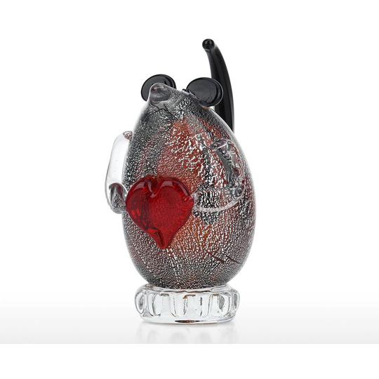 Mouse Glass Sculpture Handmade Glass Ornament Animal Sculpture Home Decor Gift Craft - Tooarts
