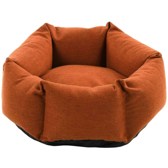 Dog Bed with Zipper Ziva Hexagonal 50x18 cm Terracotta Flamingo Brown