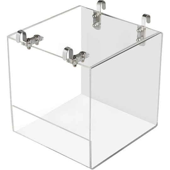 Bearsu - Acrylic Bird Bath, Transparent Cube Bird Bath Box Bath Shower Cage, Cubic Box Parrot Hanging Cleaning, Cage Accessories, for Small Bird