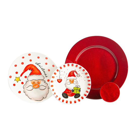 Christmas 16 Piece Dinnerware Set, Service for 4