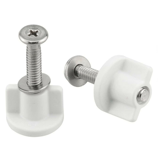Deckon - a set of 2 x 80mm fixings to secure toilet cistern to toilet, hand tighten toilet lid screw down toilet seat fixing top nut screw hinge bolt