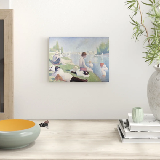 'Bathers at Asnières' by Georges Seurat - Picture Frame Painting Print
