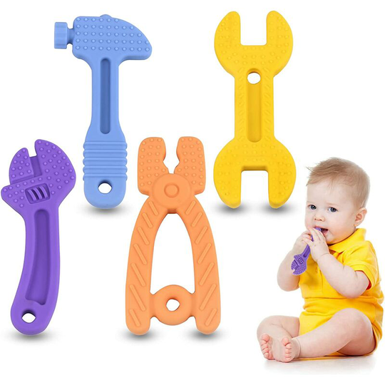 Teething Rings,Baby Teething Toy,Teething Toys for Baby,Easy to Hold,Sooth Babies Sore Gums,Teething Toys for 0-12 Months Baby (4 Pack)