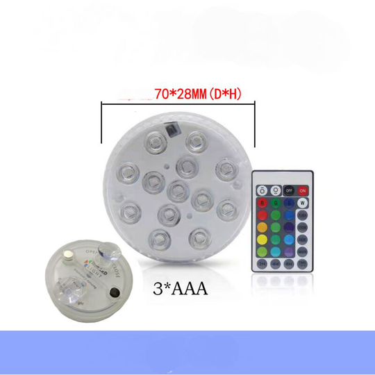 Thsinde - Swimming Pool Light Bulb, Multicolor Underwater Waterproof Pool Light with Remote Control, Above Ground Pool Light, Suitable for Fish Tank,