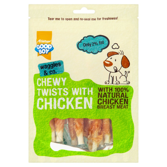 Good Boy Chewy Twisters With Real Chicken 90 g (Pack of 5)