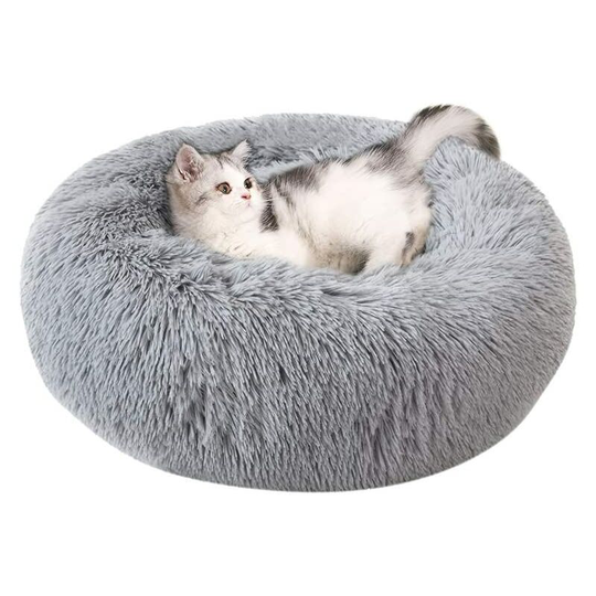 Baskets Dog bed, pet bed, cat bed, dog sofa, cat sofa, fluffy pillow, soft and washable for cats and dogs light gray 60cm