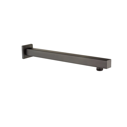 Holyfield Bathroom KSA-183 Square Overhead 345mm Brass Shower Head Wall Outlet Arm: Black
