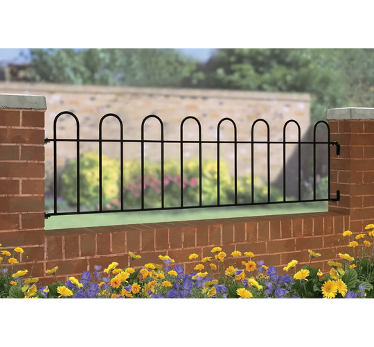 Zuzia Hoop Top Metal Garden Gate & Fencing & Railing