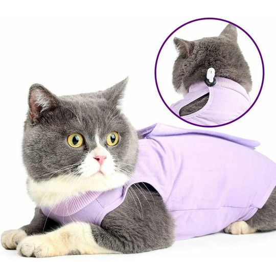 Cat Professional Restoration Suitable for abdominal collar wounds or skin diseases, alternative for dogs and cats, post-surgery wear, home wear (s,