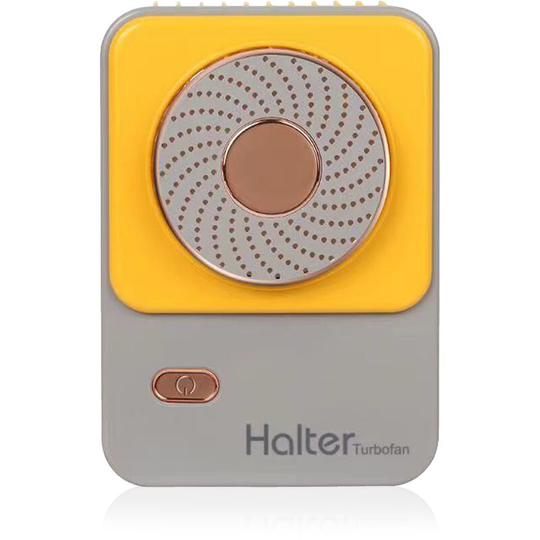 Usb Fan Portable Fan Mini Fan Bladeless Fan No Leaf Fan Three-speed usb Charging Fan with Strap Yellow