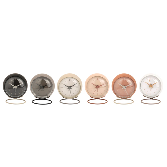 Mini Nirvana Tabletop Clock in Black/Brown/Pink/White