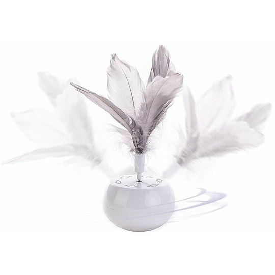 Cat Interactive Rotating Tumbler Ball Feather Spinner for Cat Kitten