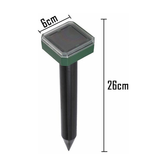 2 Pack Solar Ultrasonic Mole Repeller, Solar Mole Repeller Mouse Repeller Outdoor for Gardens Moles Voles -Small Square Mouse Killer