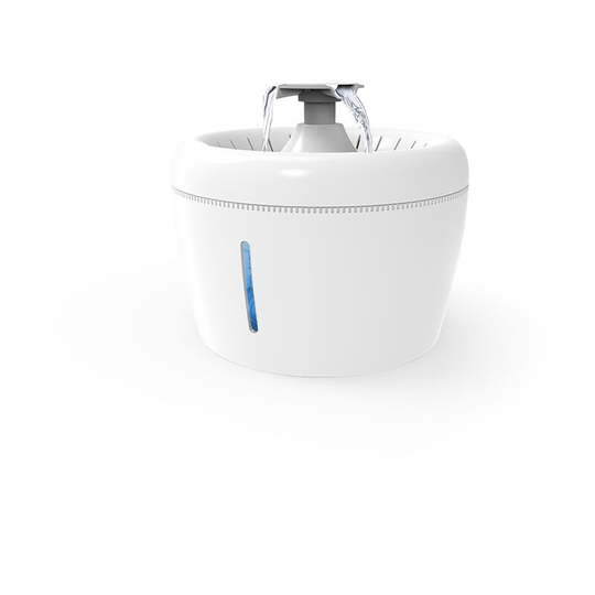 Thsinde - Cat Dog Fountain, Silent Water Fountain for Cats Water Level Window and Activated Carbon Filter -Night Light