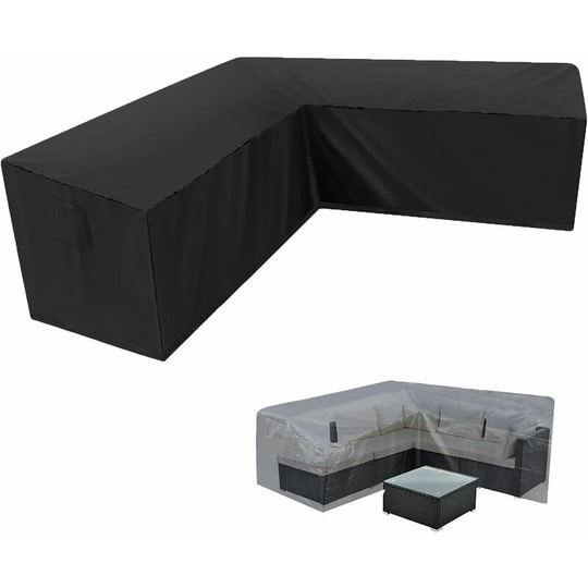 Monly - trio Corner Sofa Cover Waterproof 210D Oxford Dustproof Outdoor Furniture l Shape Corner Sofa Cover (215*215*87)