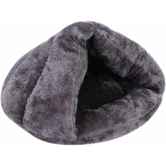 Kartokner - Cave Bed Winter Plush Warm Pet WashableTriangle Cat Bed Deep Basket for Small Dog Cat Sleep Soft Cat Nest Bed Pet Sofa Cat