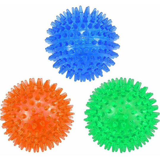 3 Pack Dog Squeaker Balls, Dog Chew Balls, Floating Pool Toys, Puppy Throwing Toys, Boredom Chew Toys - 2.5 Inches.