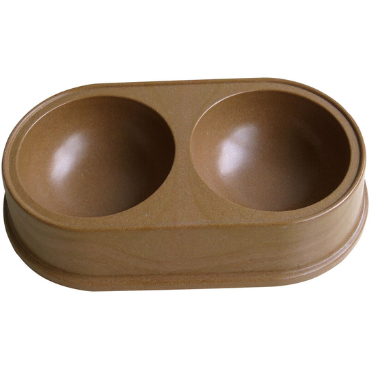 Double bowl made from recycled plastic
