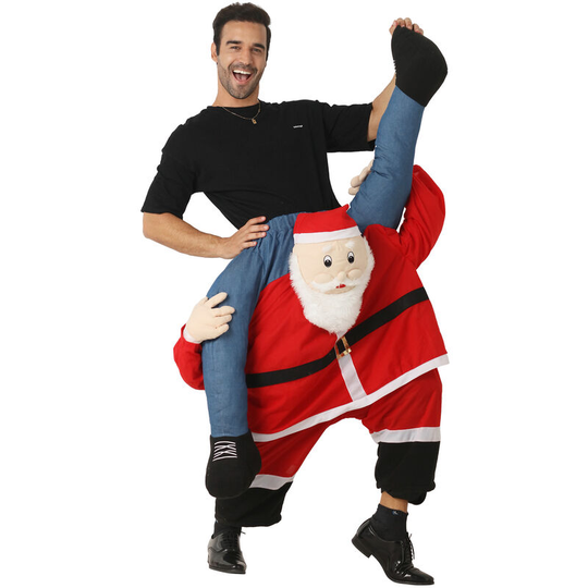 Ilovemilan - Santa Claus carrying trousers festival atmosphere party funny costume stage costume