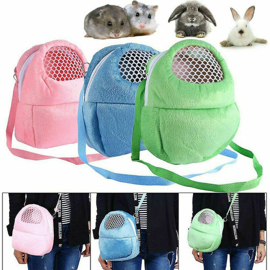 Small Pet Backpack Rabbit Cage Hamster Chinchilla Portable Travel Warm Cute Bags Cages Guinea Pig Carry Pouch Breathable Bag - Green s