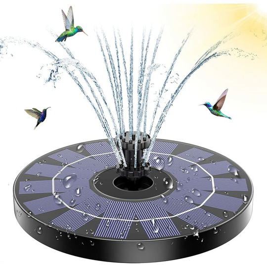 Floating Outdoor Solar Fountain 3.5W Solar Pond Pump with Double Layer Nozzle for Bird Bath, Pond, Pool, Patio, Garden Decoration - Rhafayre