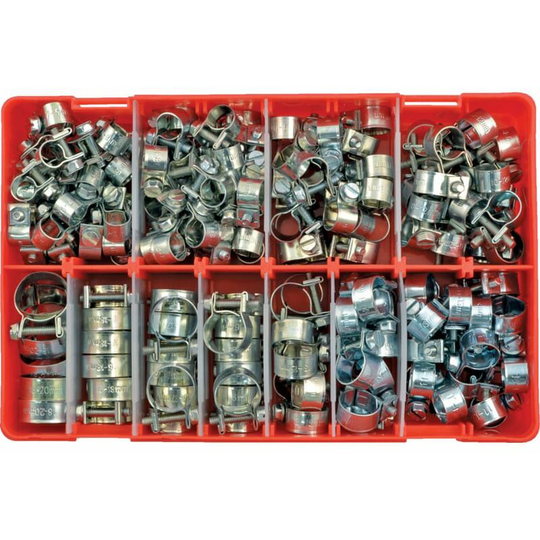 Assorted Zinc Plated Mini Clips (Nut & Bolt) 160PC - Matlock