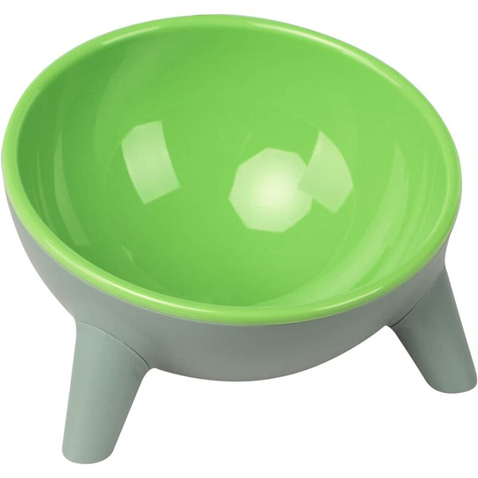 Resin Cat Dog Bowl Raised and Tilted Cat Bowl Triangle Base Anti-Rollover Bowl Cute Food Bowl Protective Cervical Column Bowl for Cat Dog