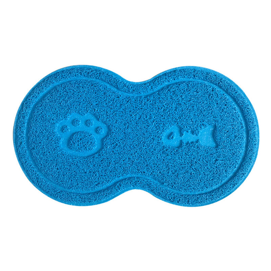 Toilet Houses Cat Litter Mat 45*26cm Non-Slip Waterproof Cat Toilet Mat, Cat Litter Mat Easy to Clean Pets Non-Slip Litter Mat for Dog/Cat(Light Blue)