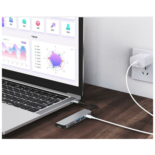 Usb c Hub, 5 in 1 usb c type-c Hub , hdmi + usb * 3 + pd