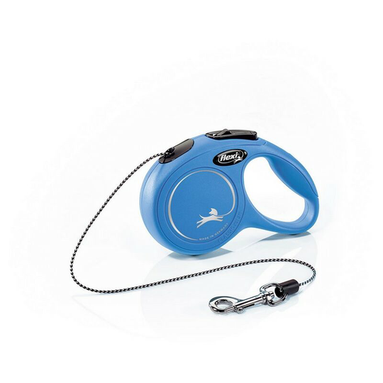 New Classic Small Retractable Dog Lead (8m) (Blue) - Blue - Flexi