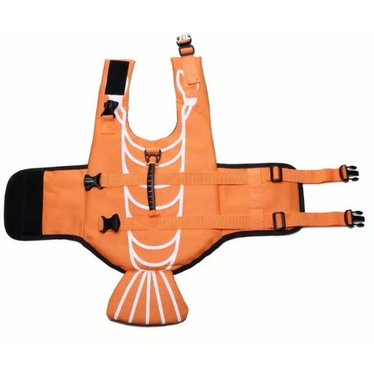 Pet Bath Jersey Pet Rescue Vest Mermaid Reflective Swimsuit Bath Jersey Whale, (JSY01 Orange) M
