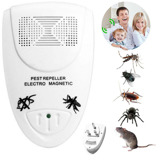 2 Pack Ultrasonic Pest Repeller Insect Repellent Electronic Mouse Repellent Insect Control Device Thsinde
