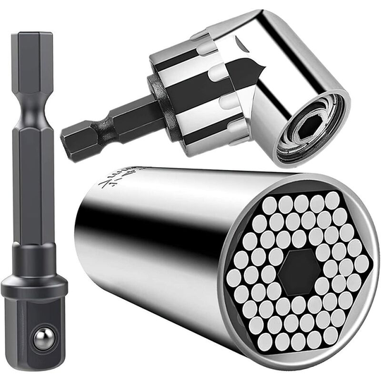 Bearsu - Socket Wrench Universal Wrench Universal Nut Universal Socket Wrench 7-19mm Multi-Function Hand Tools with One 105° Screwdriver Attachment