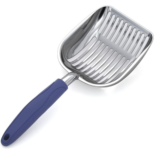 Cat Litter Scoop, Aluminum Alloy Sifter, Metal Scooper, Deep Shovel, Long Handle, Poop Sifting, Kitten Pooper Lifter, Durable, Heavy Duty, for Litter