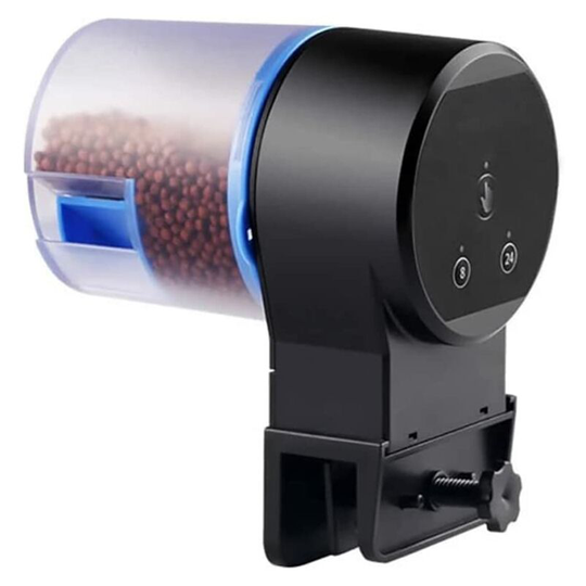Automatic Feeder Aquarium Goldfish Smart Timing Auto Fish Feeder Timer Food Feeding 8/12/24 Hours Timer Feeding, Black, 1pc