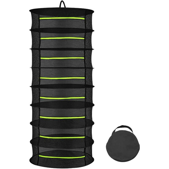 8-Layer Weed Dryer 60cm Hanging Drying Net Foldable Drying Net for Hydroponic Plants Fish Weeds