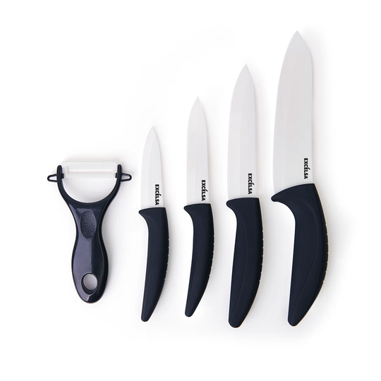 Peeler with Block 6 Piece Assorted Knife Set